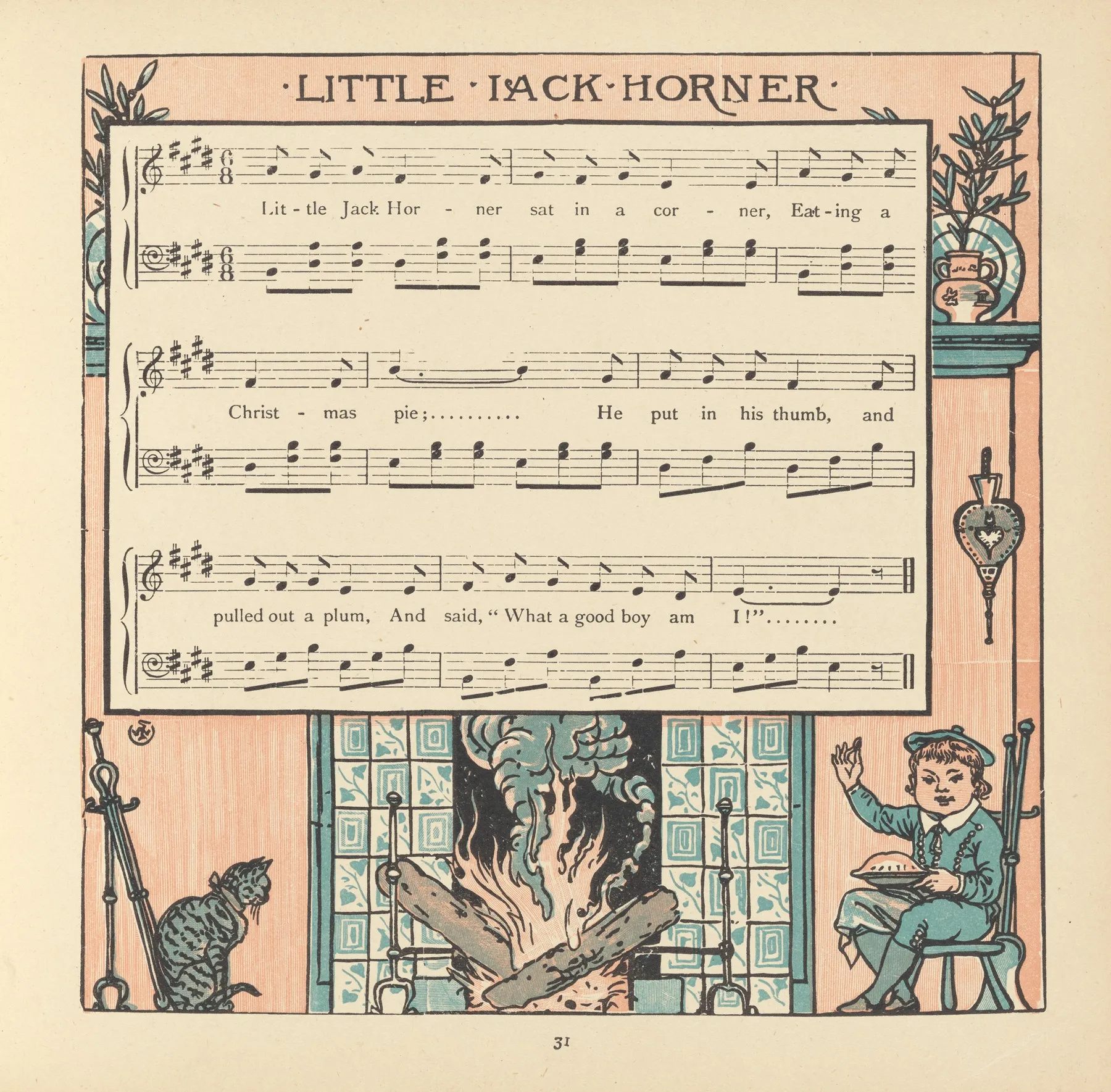 Little Jack Horner 2 Wall Art by Walter Crane - High-Resolution Digital Print