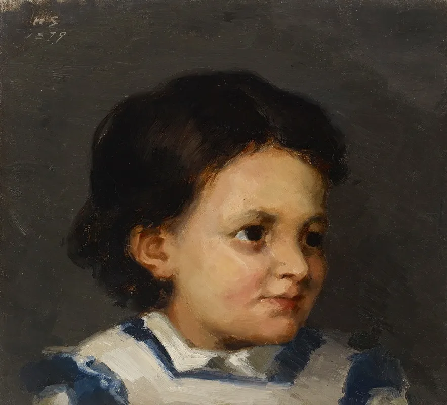 Little Liisa Wall Art by Helene Schjerfbeck - High-Resolution Digital Print