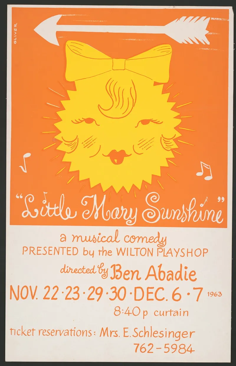 Little Mary Sunshine A Musical Comedy Directed By Ben Abadie Wall Art by H. Edward Oliver - High-Resolution Digital Print