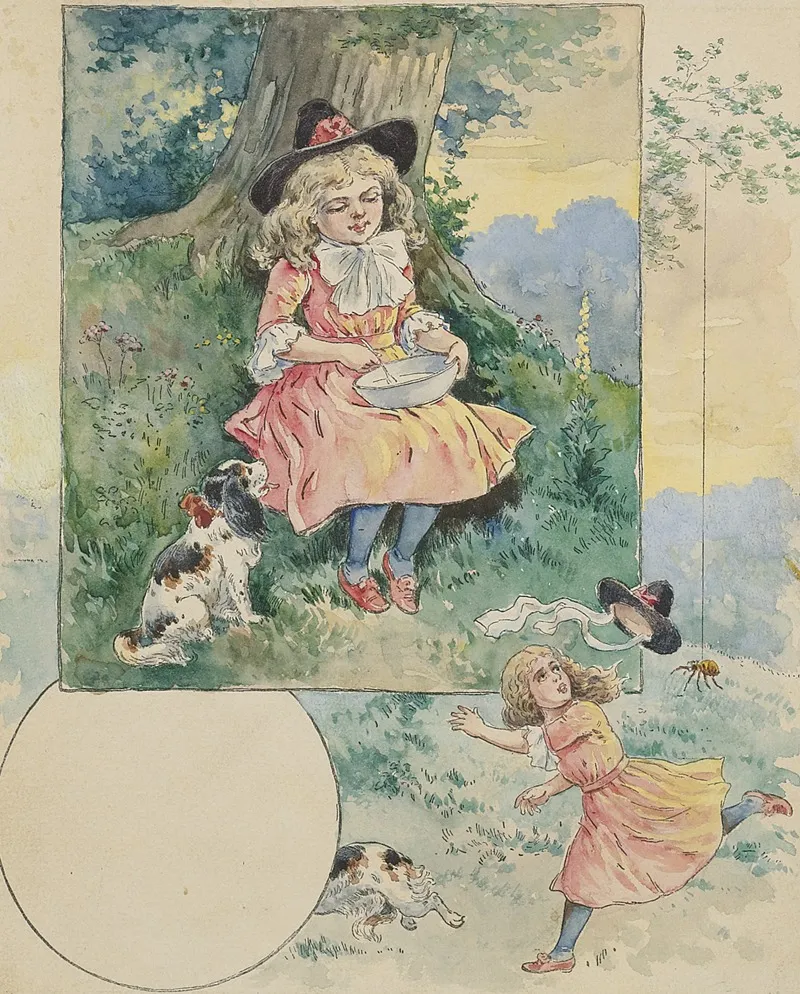 Little Miss Muffet 2 Wall Art by McLoughlin Bros - High-Resolution Digital Print