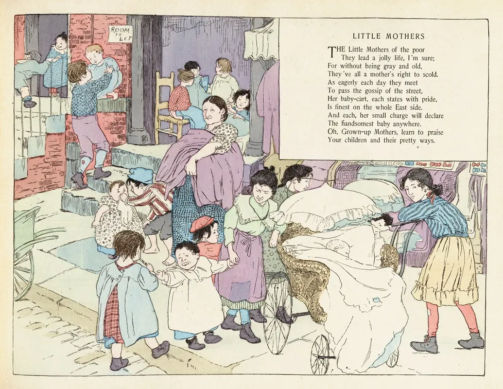 Little Mothers Wall Art by Ethel Mars - High-Resolution Digital Print
