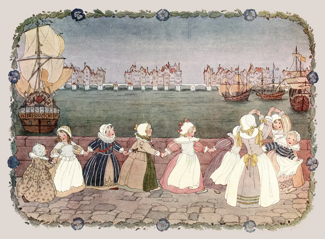 Little Songs Of Long Ago More Old Nursery Rhymes Pl 12 Wall Art by Henriëtte Willebeek le Mair - High-Resolution Digital Print