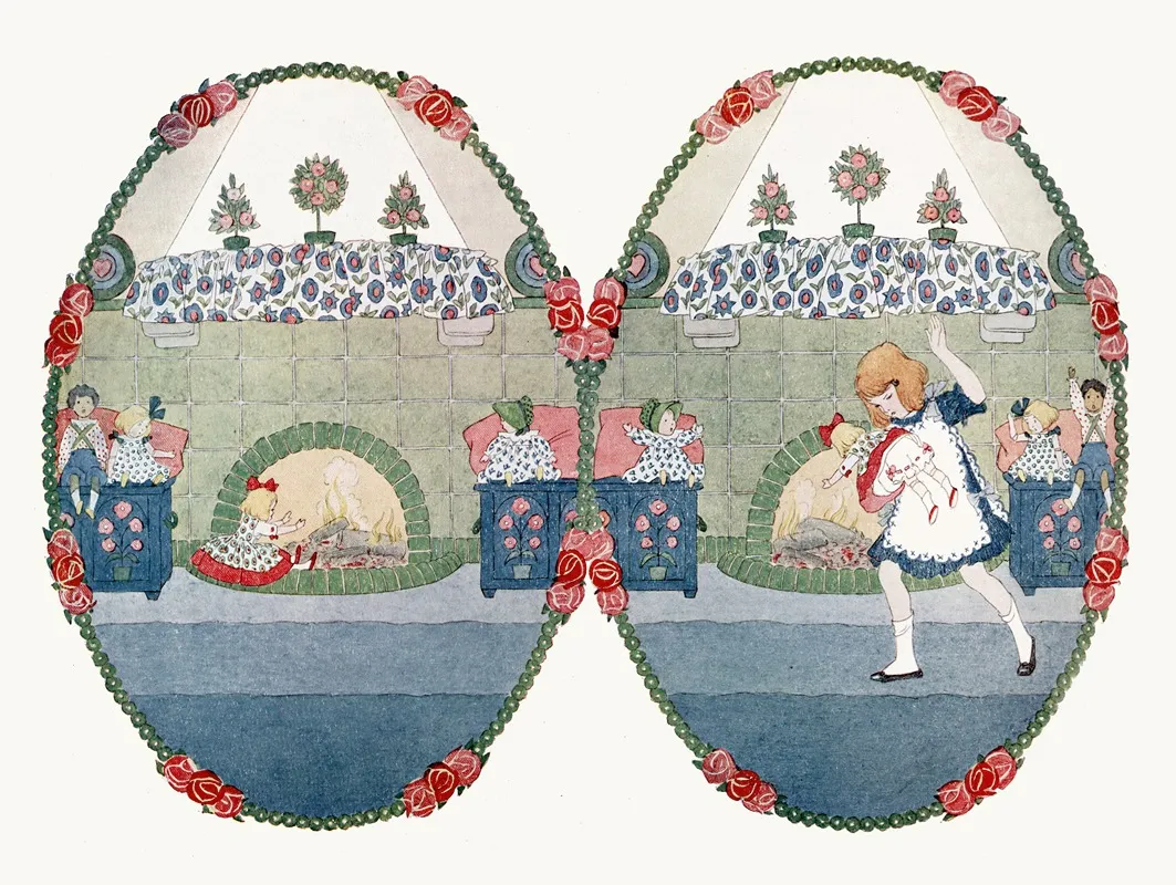 Little Songs Of Long Ago More Old Nursery Rhymes Pl 6 Wall Art by Henriëtte Willebeek le Mair - High-Resolution Digital Print