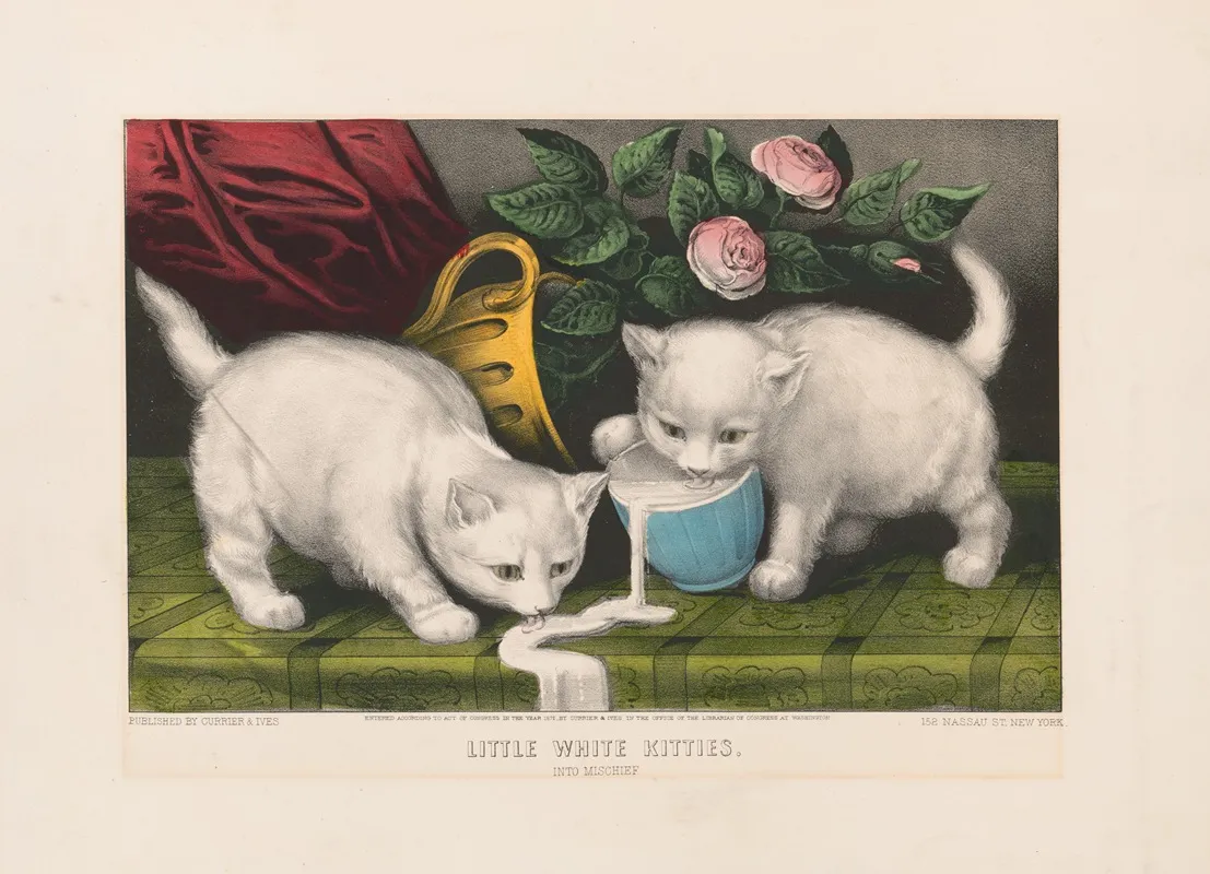 Little White Kitties Into Mischief