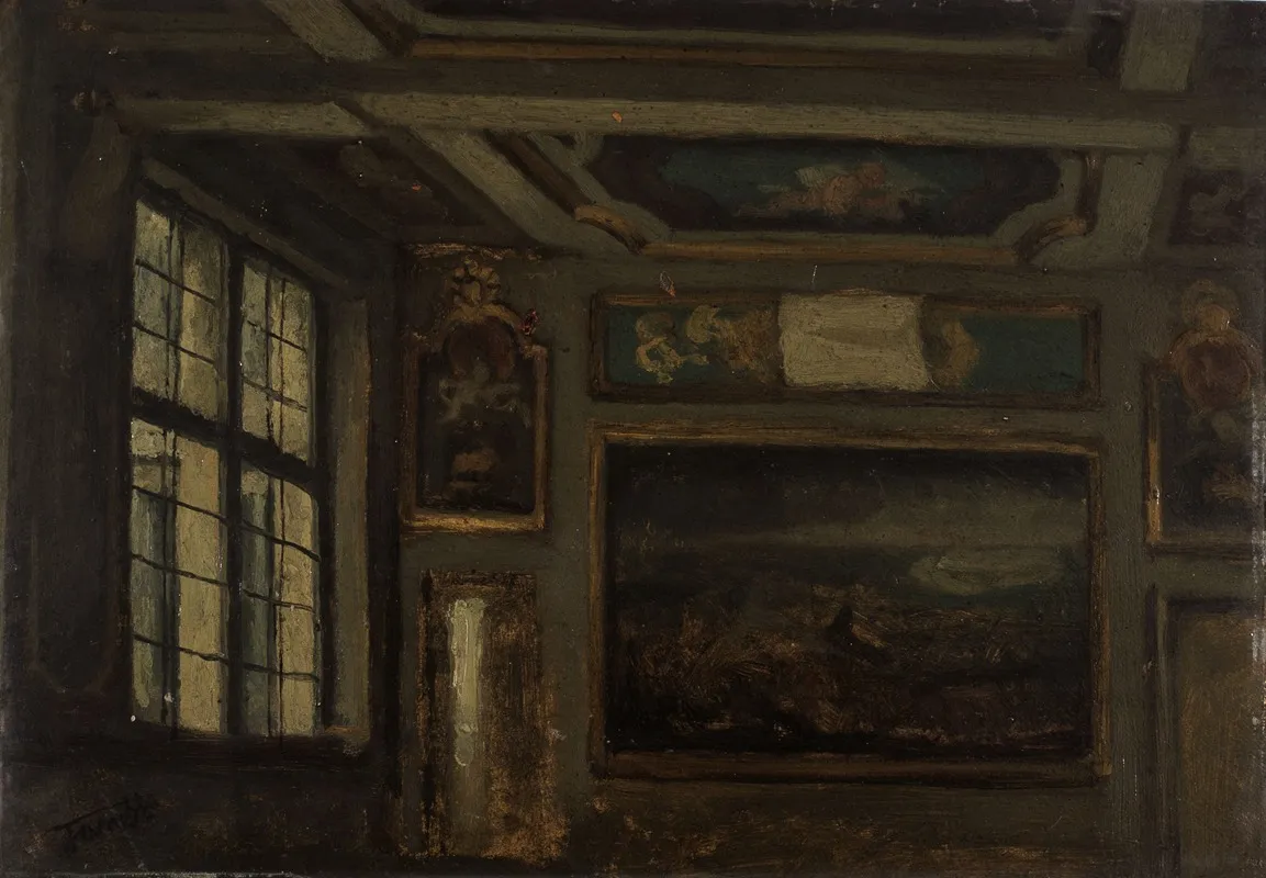 Living Room Interior 3 Wall Art by Jan Stobbaerts - High-Resolution Digital Print