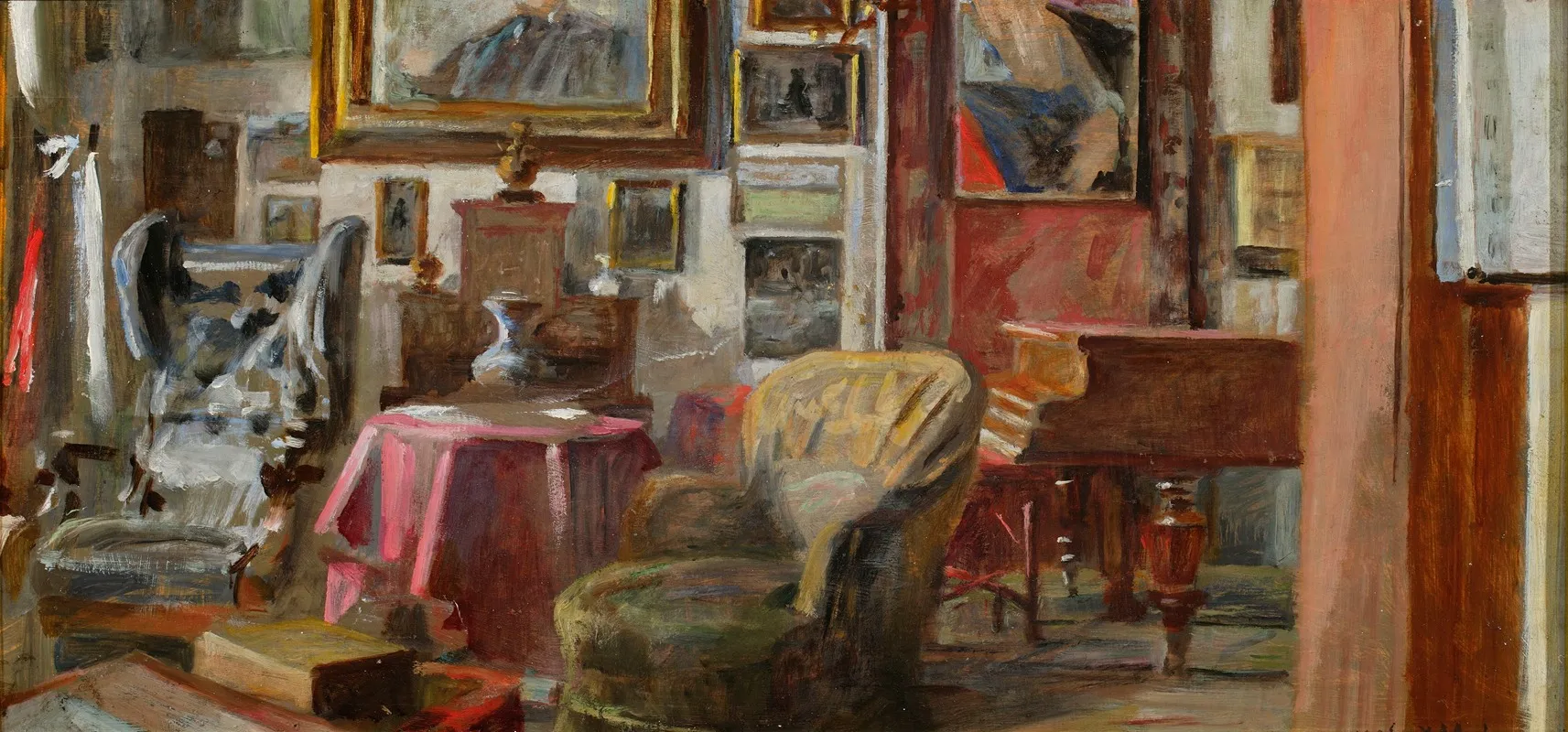 Living Room Interior In Luslawice Wall Art by Jacek Malczewski - High-Resolution Digital Print