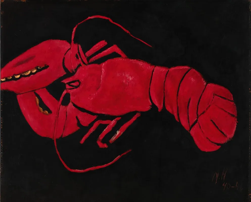 Lobster On Black Background