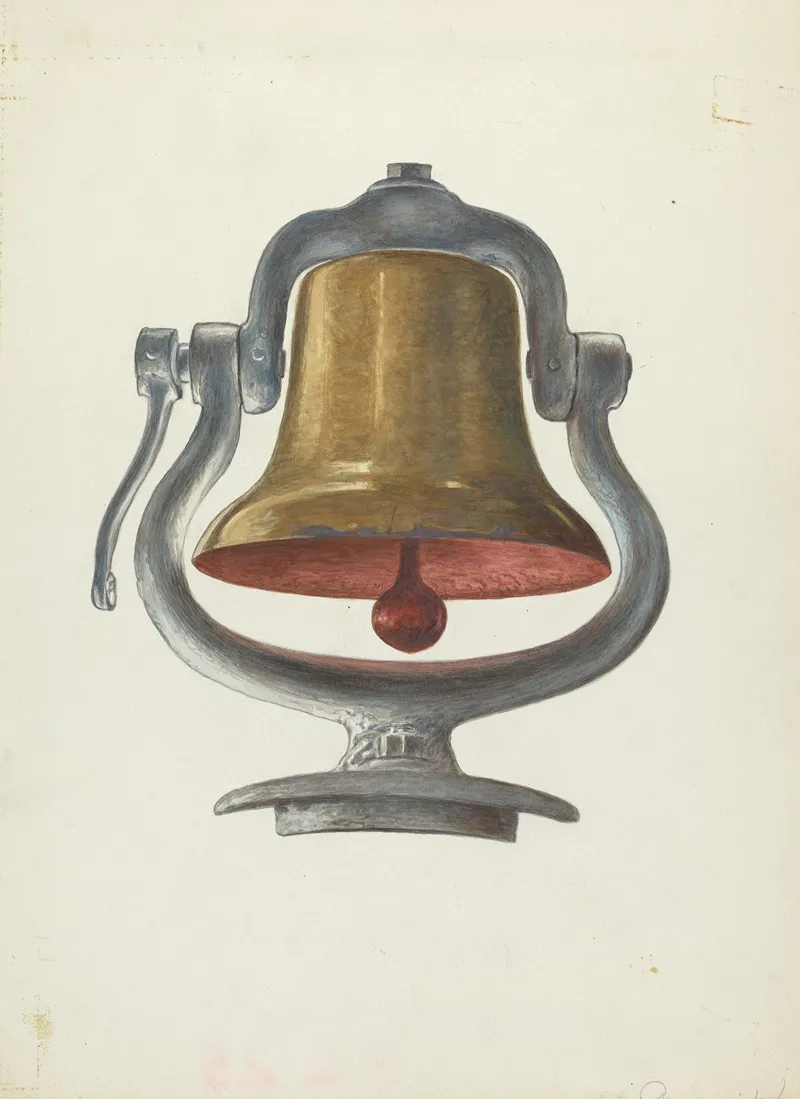 Locomotive Bell Wall Art by Georgina King - High-Resolution Digital Print