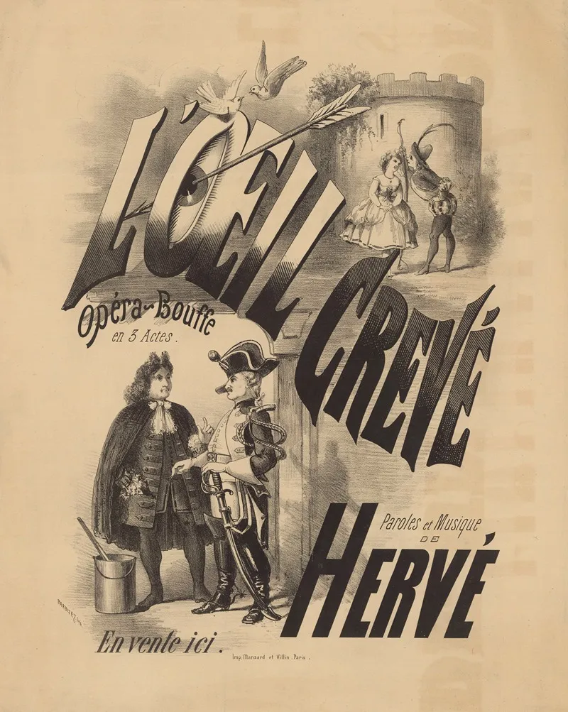 Loeil Creve Opera Bouffe En 3 Actes Wall Art by Antoine Barbizet - High-Resolution Digital Print