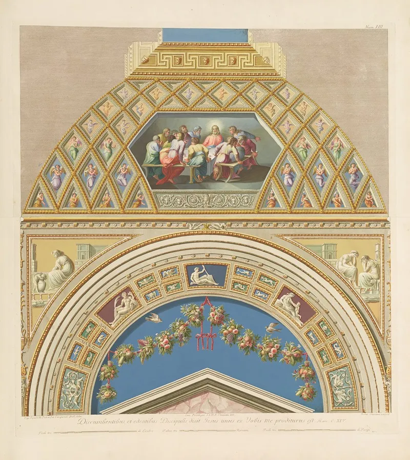 Loggie Di Rafaele Nel Vaticano Pl 13 Wall Art by Giovanni Ottaviani - High-Resolution Digital Print