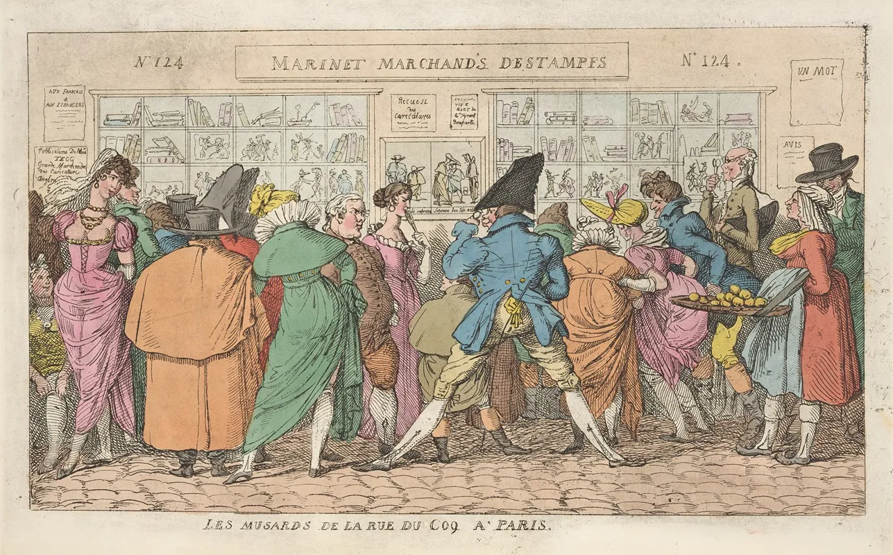 Loiterers At The Rue Du Coq In Paris Wall Art by Francis Maret - High-Resolution Digital Print
