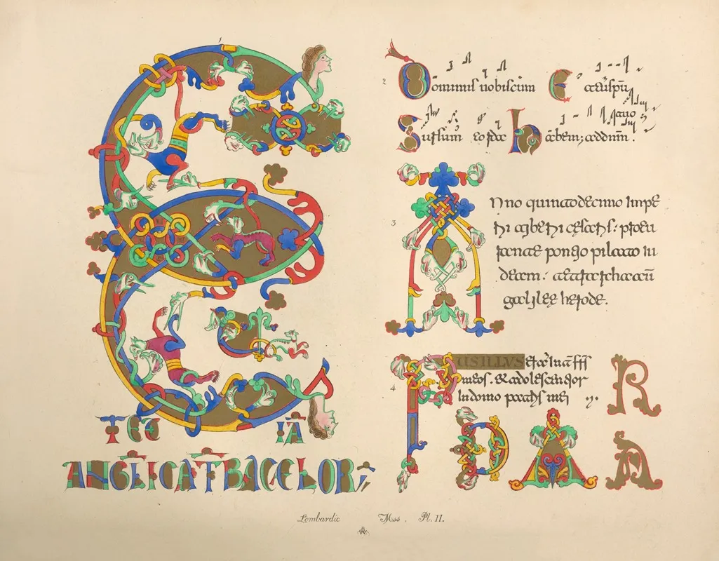 Lombardio‎ ‎mss Ii Wall Art by John Obadiah Westwood - High-Resolution Digital Print