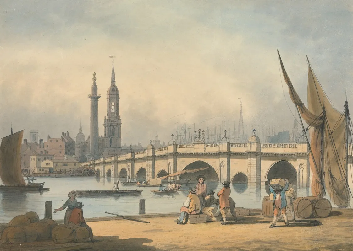 London Bridge And The Monument