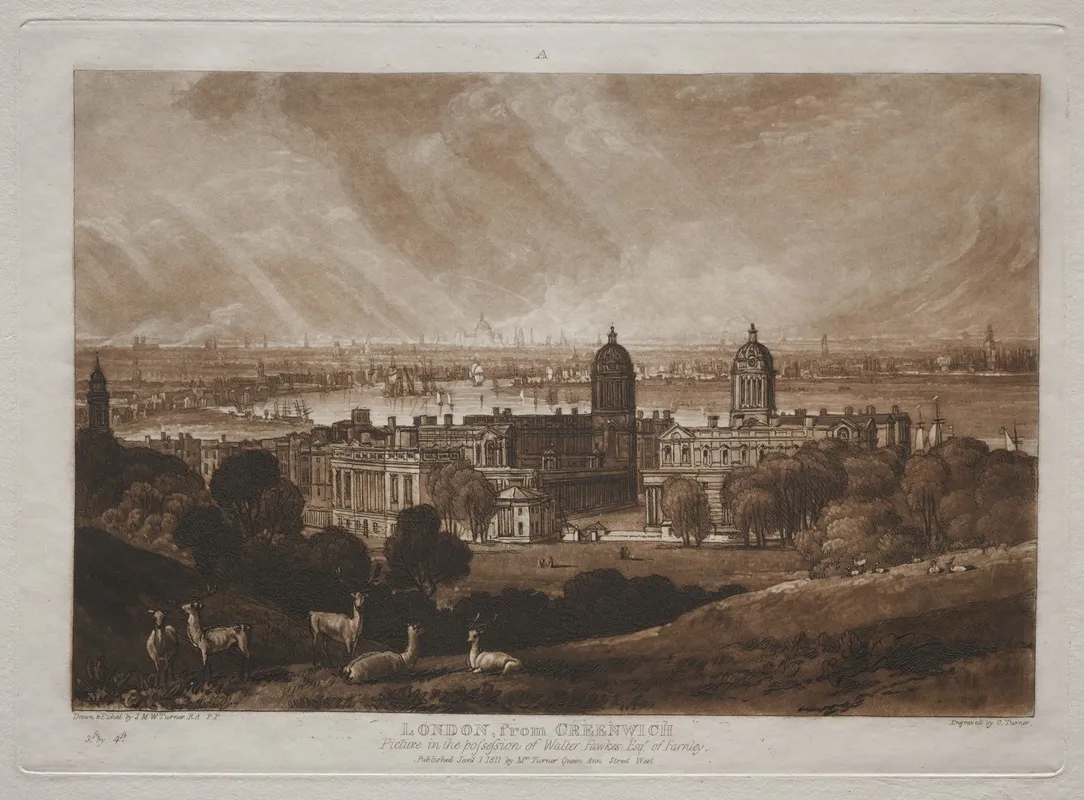 London From Greenwich Wall Art by Joseph Mallord William Turner - High-Resolution Digital Print