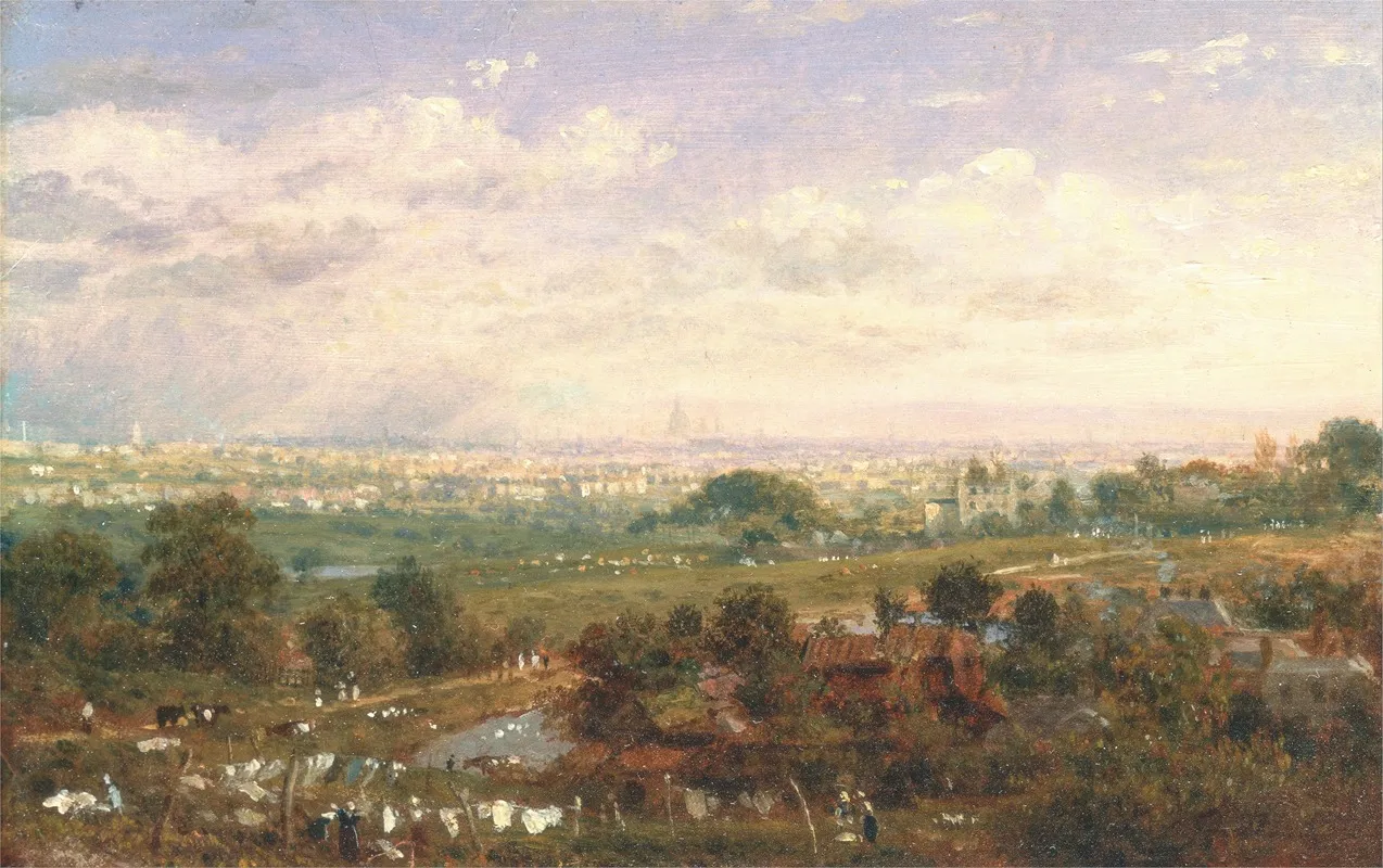 London From Islington Hill Wall Art by Frederick Nash - High-Resolution Digital Print