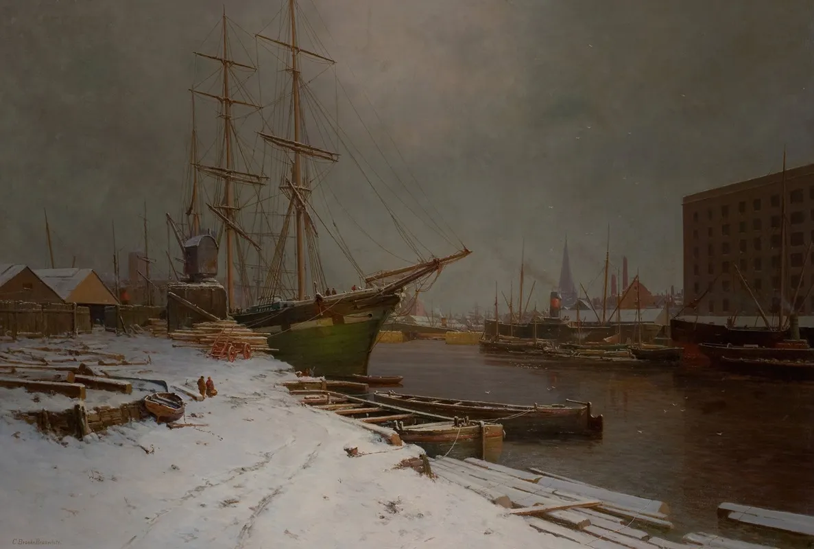 London Harbor In The Snow