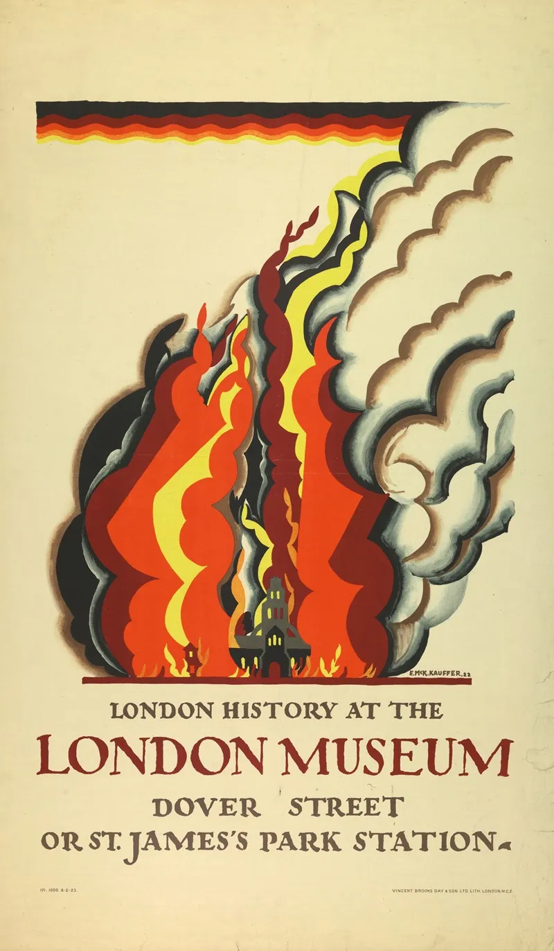 London History At The London Museum For London Underground Wall Art by Edward McKnight Kauffer - High-Resolution Digital Print