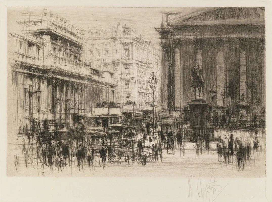 London Set Bank With The Royal Exchange