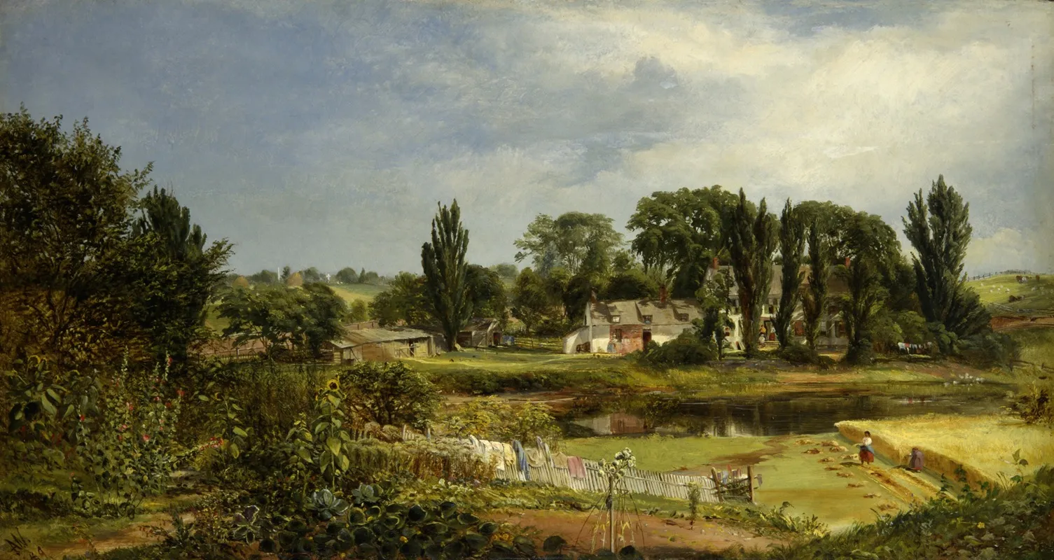Long Island Homestead Study From Nature 2 Wall Art by Andrew W. Warren - High-Resolution Digital Print