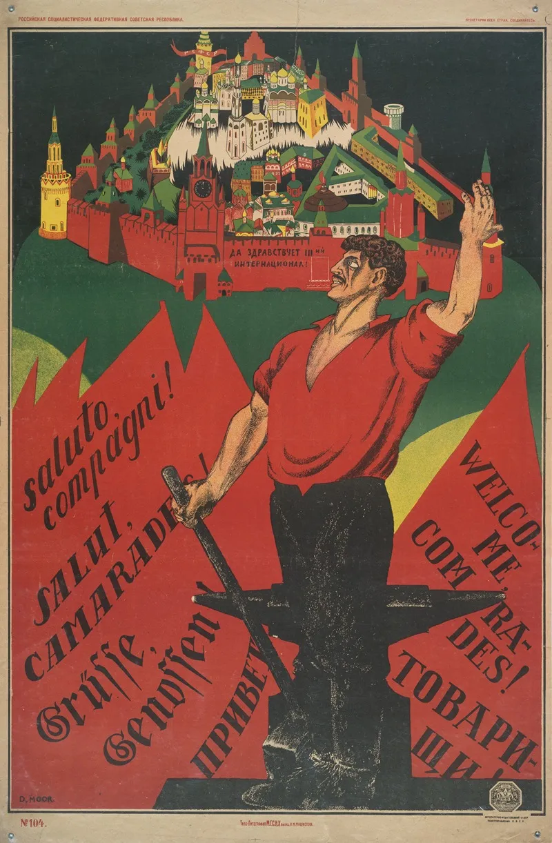 Long Live The Third International Wall Art by Dmitriĭ Stakhievich Moor - High-Resolution Digital Print
