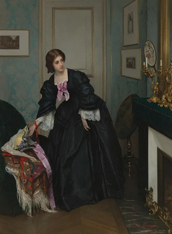 Look At The Time Wall Art by Gustave Léonard de Jonghe - High-Resolution Digital Print