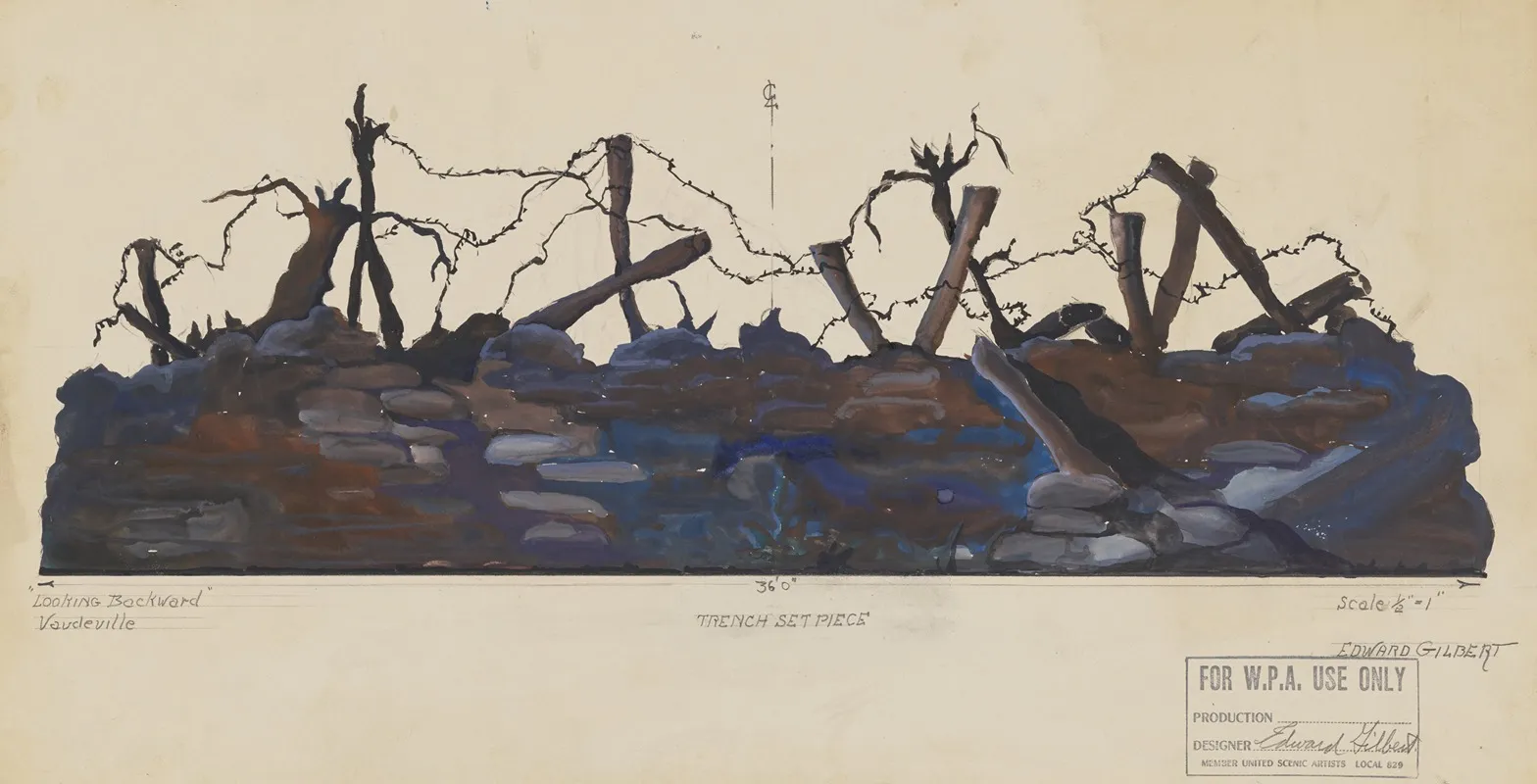 Looking Backward Trench Set Piece Wall Art by Edward Gilbert - High-Resolution Digital Print