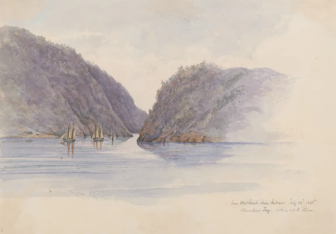 Looking Up The Hudson From West Point U S July 24th 1846