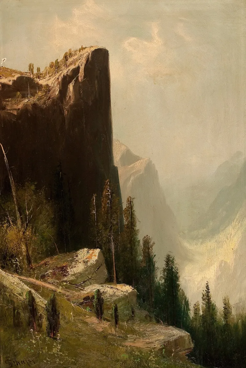 Lookout Rock Yosemite Valley Wall Art by Frederick Ferdinand Schafer - High-Resolution Digital Print