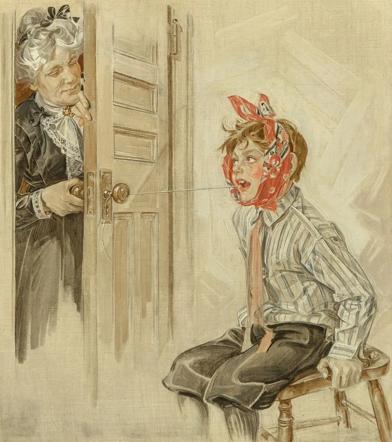 Loose Tooth Wall Art by Frank Xavier Leyendecker - High-Resolution Digital Print