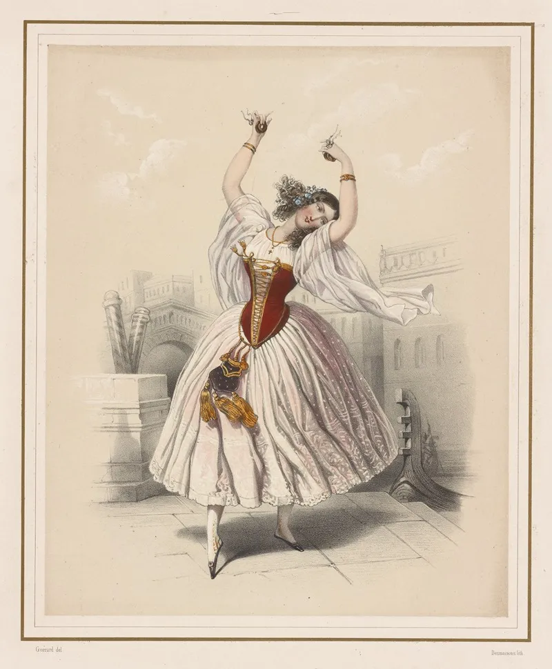 Lopera Mlle Fitzjames Pas Venitien Wall Art by Eugène Charles François Guérard - High-Resolution Digital Print