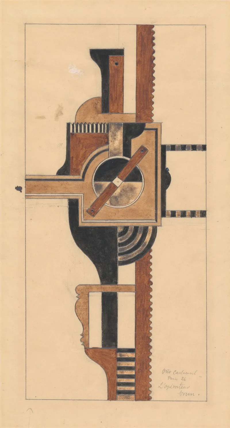 Loperateur Brun Brown Operator Wall Art by Otto Gustaf Carlsund - High-Resolution Digital Print