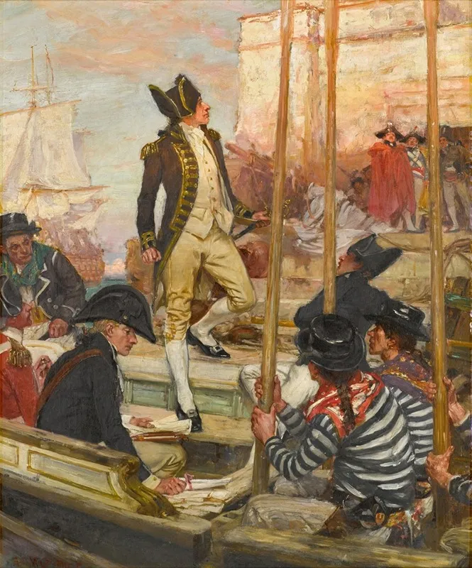 Lord Nelson At The Battle Of Copenhagen Wall Art by Arthur David McCormick - High-Resolution Digital Print