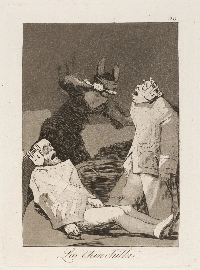 Los Chinchillas The Chinchillas Wall Art by Francisco de Goya - High-Resolution Digital Print