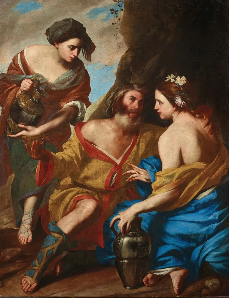 Lot And His Daughters 15 Wall Art by Massimo Stanzione - High-Resolution Digital Print