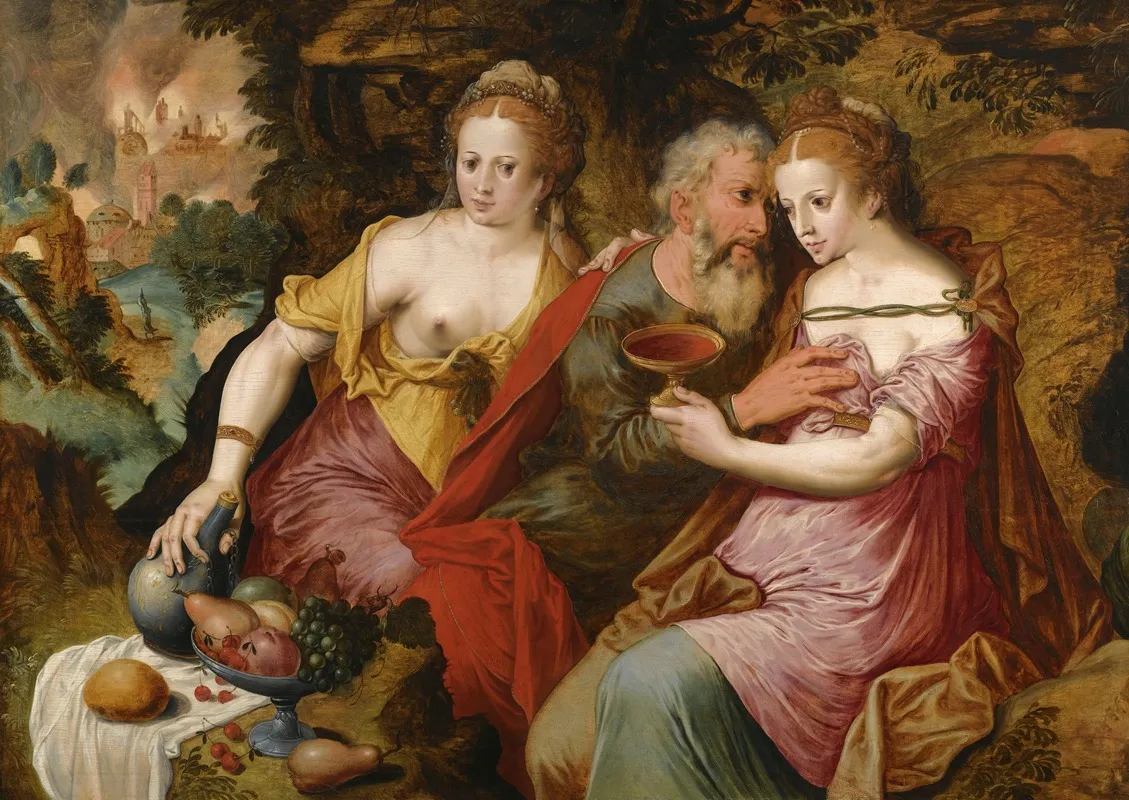 Lot And His Daughters 23 Wall Art by Master Of The Prodigal Son - High-Resolution Digital Print