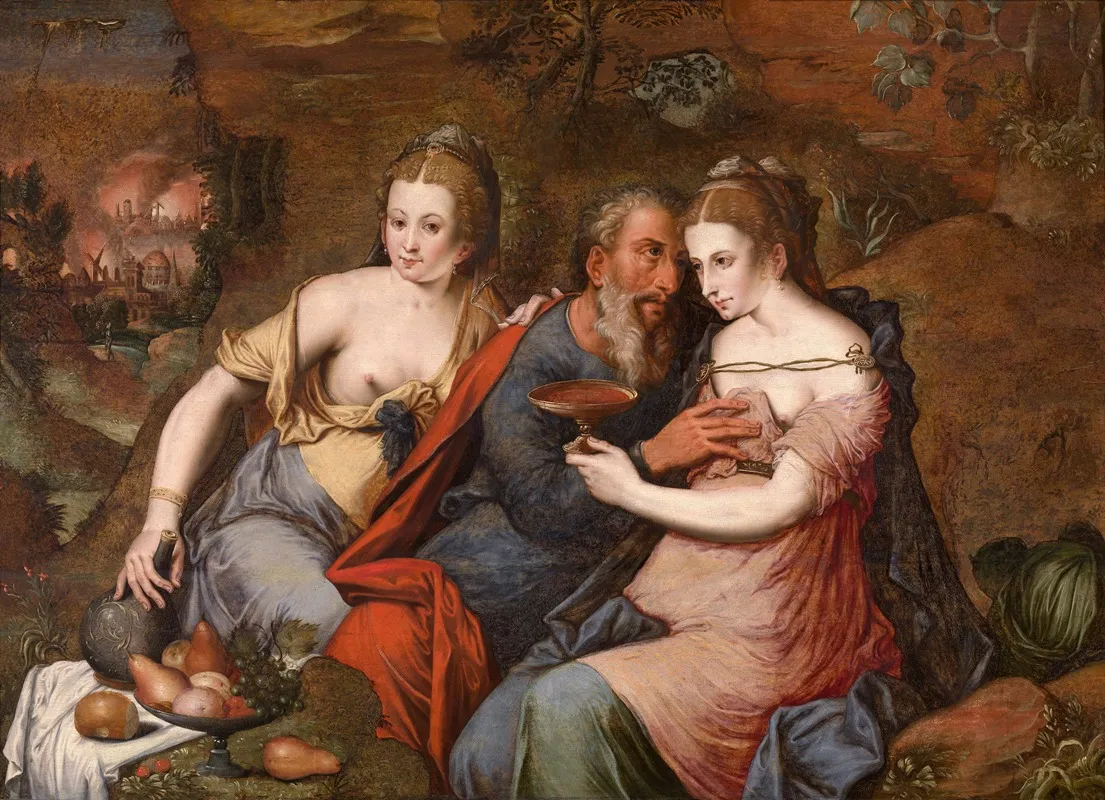 Lot And His Daughters 27 Wall Art by Meester van de Verloren Zoon - High-Resolution Digital Print