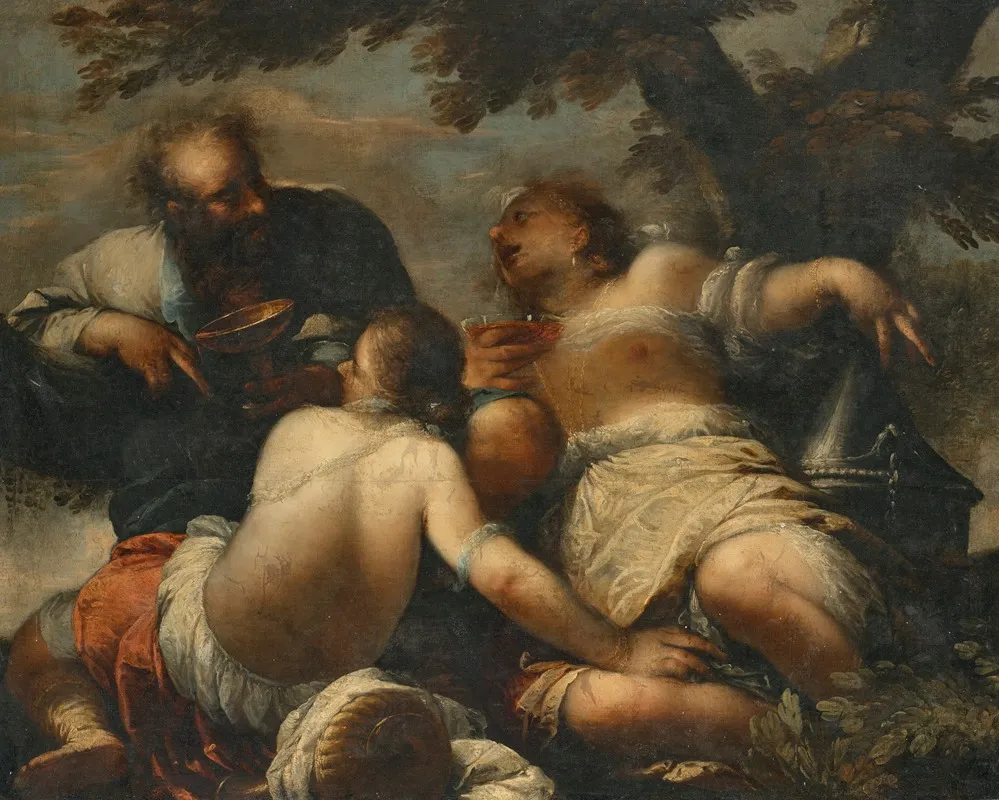 Lot And His Daughters 30 Wall Art by Sebastiano Mazzoni - High-Resolution Digital Print
