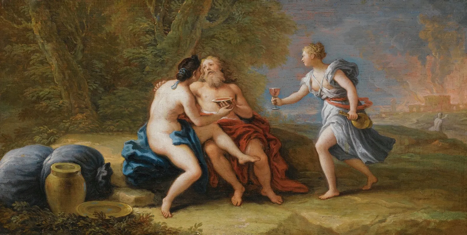 Lot And His Daughters 8 Wall Art by Paolo de Matteis - High-Resolution Digital Print