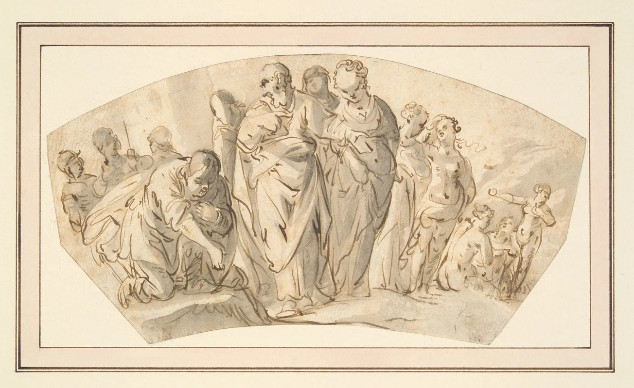 Lot And His Family Leaving Sodom Wall Art by Jan Gerritsz. van Bronchorst - High-Resolution Digital Print