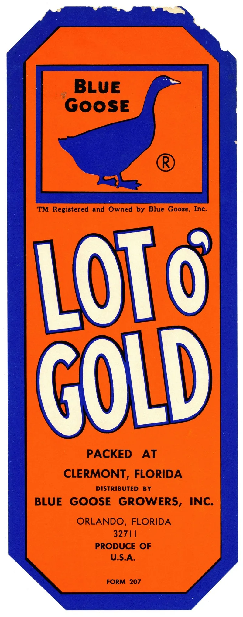 Lot O Gold Produce Label