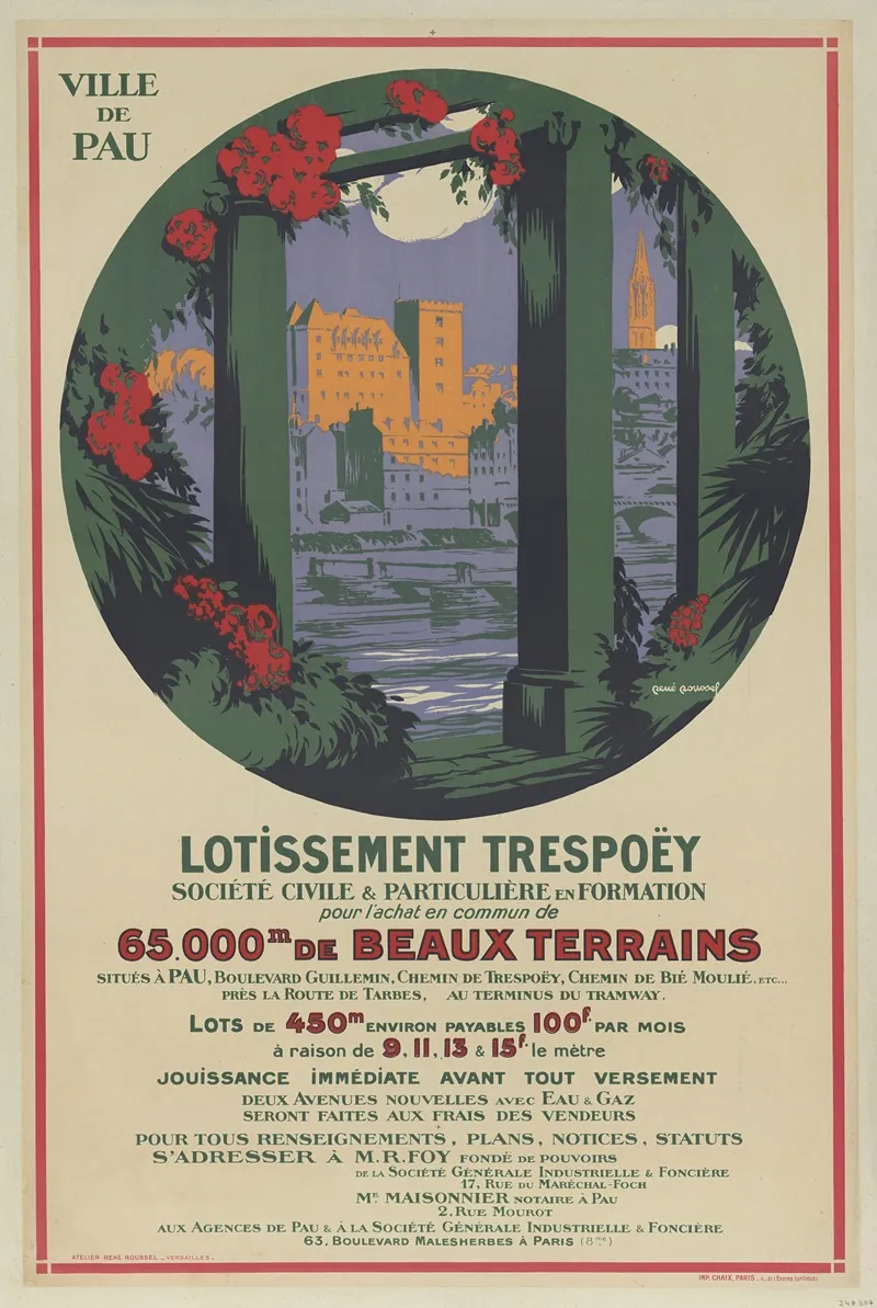 Lotissement Trespoey Societe Civile Particuliere En Formation Wall Art by René Roussel - High-Resolution Digital Print