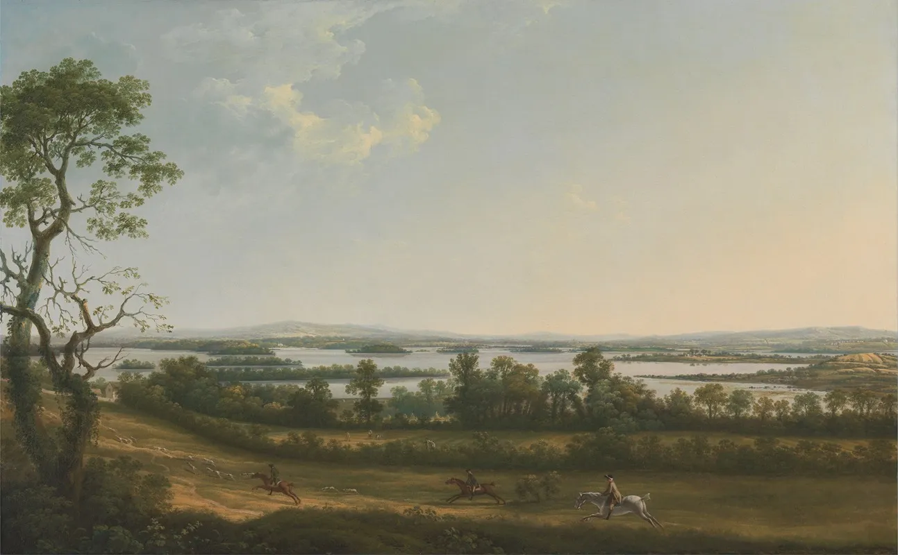Lough Erne From Knock Ninney With Bellisle In The Distance County Fermanagh Ireland Wall Art by Thomas Roberts - High-Resolution Digital Print