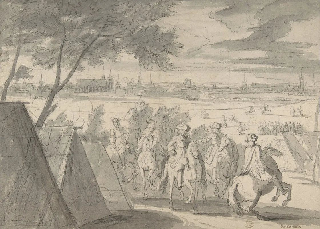 Louis Xiv At The Siege Of Douai Seen From The South East July 1 6 1667
