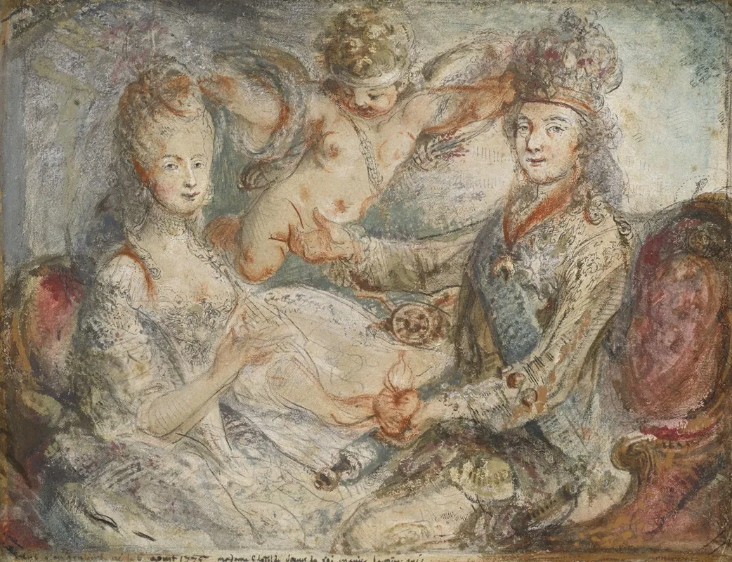 Louis Xvi And Marie Antoinette Crowned By Love