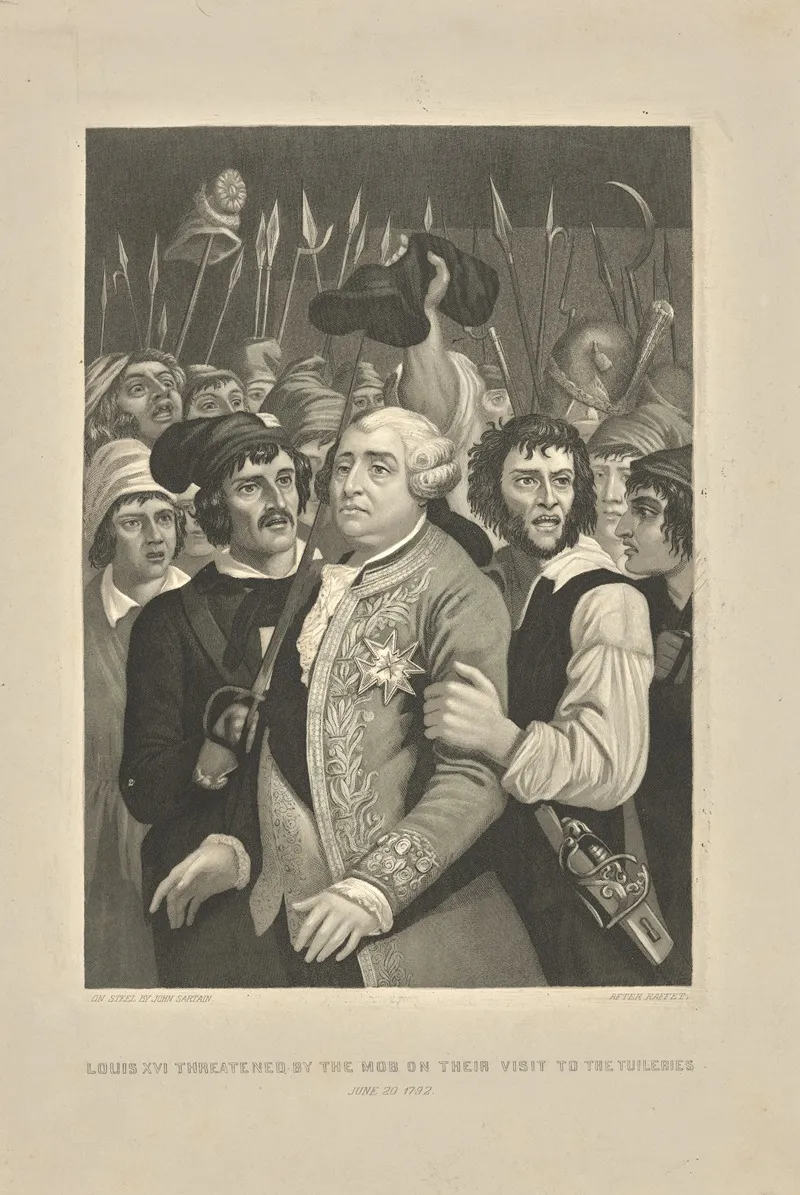Louis Xvi Threatened By The Mob On Their Visit To The Tuileries June 20 1792