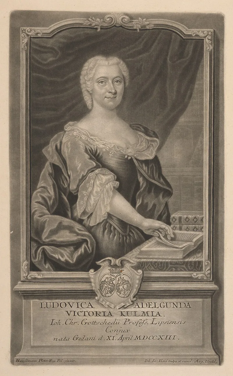 Louise Adelgunde Victorie Gottsched Wall Art by Johann Jacob Haid - High-Resolution Digital Print