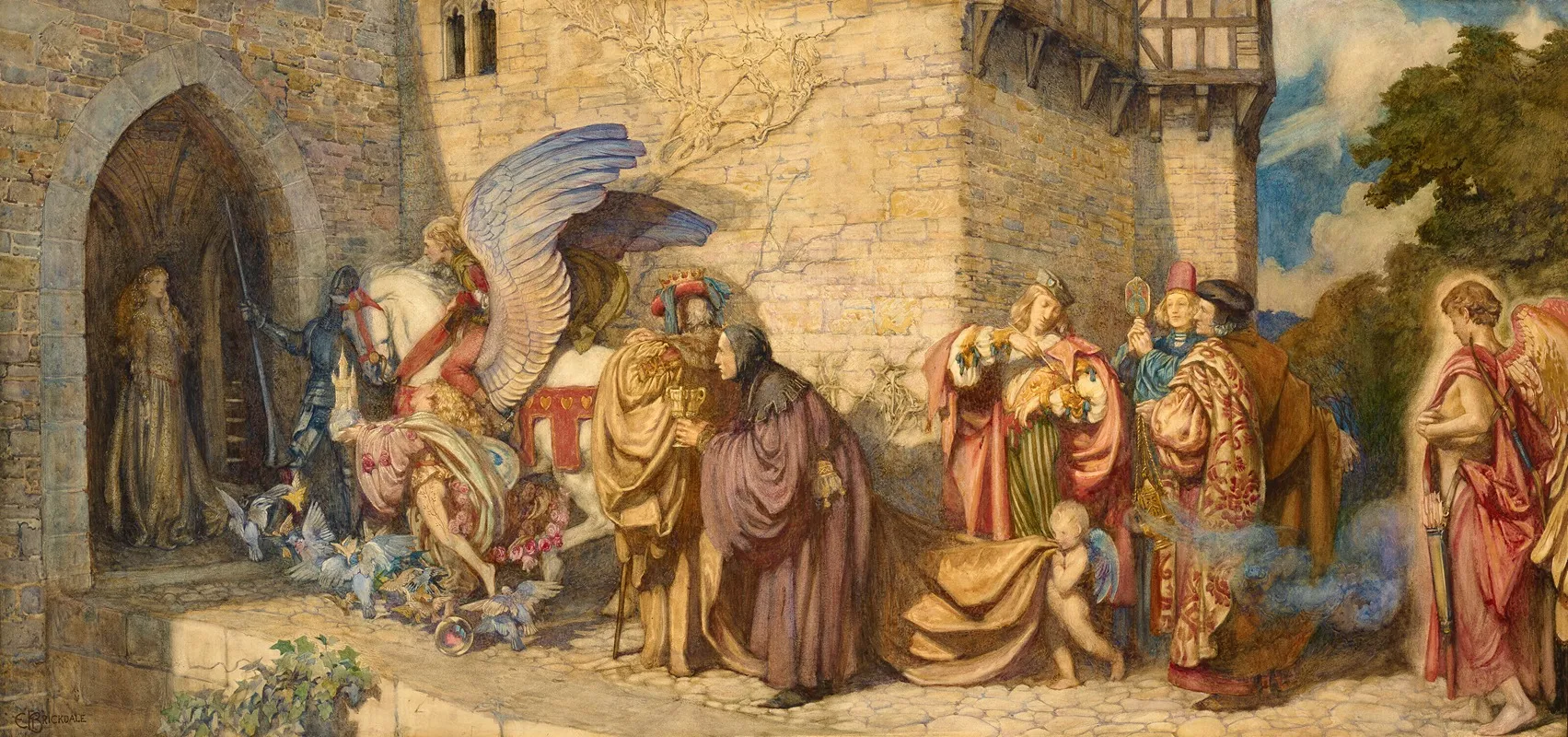 Love And His Counterfeits Wall Art by Eleanor Fortescue-Brickdale - High-Resolution Digital Print