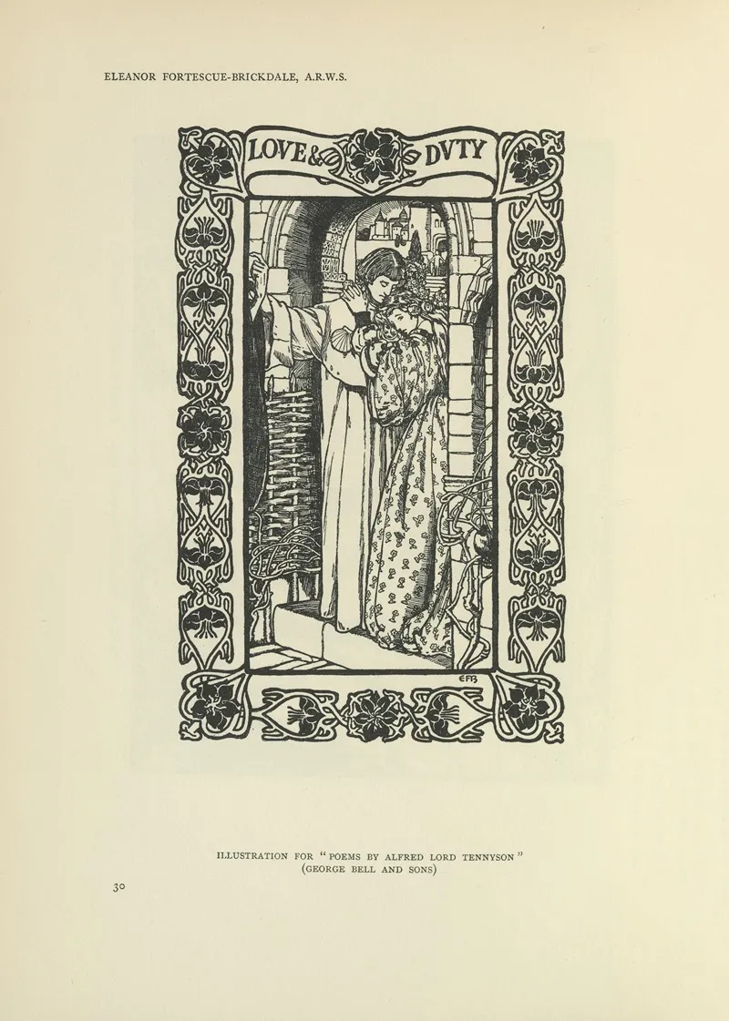 Love Duty Poems By Alfred Lord Tennyson Wall Art by Eleanor Fortescue-Brickdale - High-Resolution Digital Print