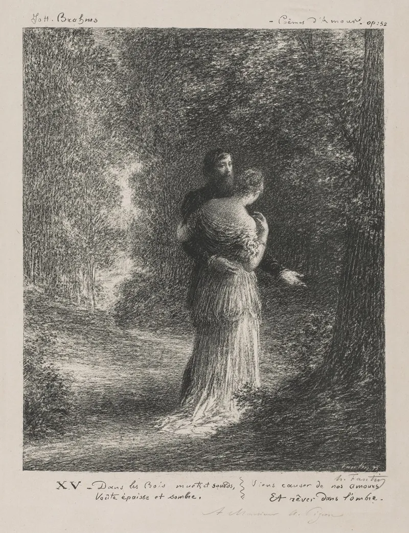 Love Poems Third Plate Wall Art by Henri Fantin-Latour - High-Resolution Digital Print