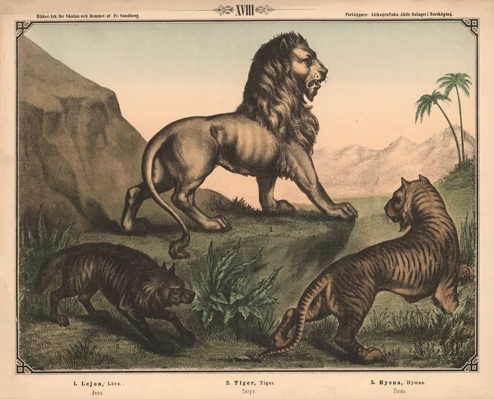 Love Tiger Og Hyaene Wall Art by Fredrik Sandberg - High-Resolution Digital Print